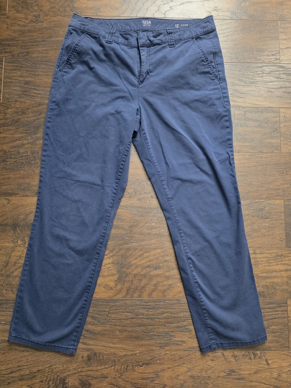 a.n.a Navy Cropped Straight-Leg Women's Pants